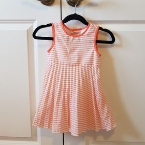 Orange striped dress